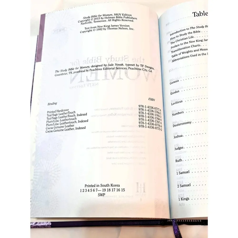 Study Bible for Women: NKJV Edition (2015 1st Ed. Purple HC no DJ)